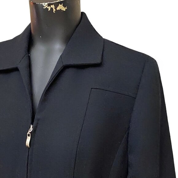 Amanda Smith Black Pure Wool Blazer Jacket Size Small - Picture 4 of 7